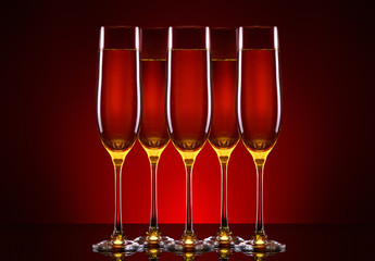 luxury glass of champagne