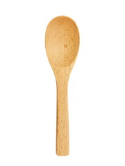 Brown wooden spoon isolated on white background