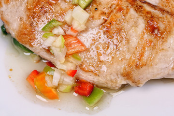 Grilled chicken with mixed vegetables