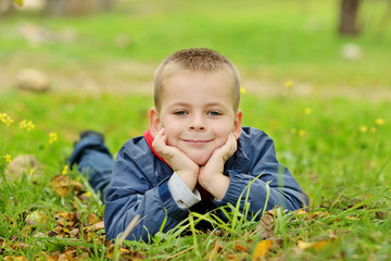 boy on meadow