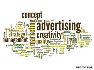 Vector conceptual advertising business word cloud