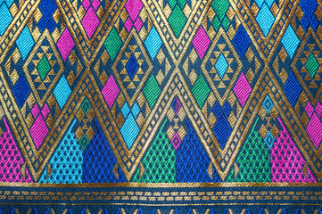 Asia silk fabric pattern background