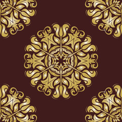 Damask Seamless  Pattern. Orient Background
