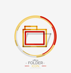 Folder logo, stamp. Accounting binder