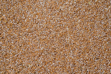 delicious food background of brown buckwheat