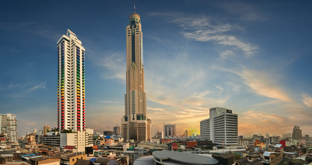 cityscape of bangkok - obrazy, fototapety, plakaty