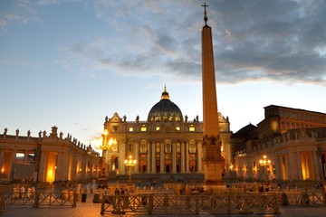 Fototapeta na wymiar Piazza San Pietro a Roma