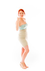 model isolated on white