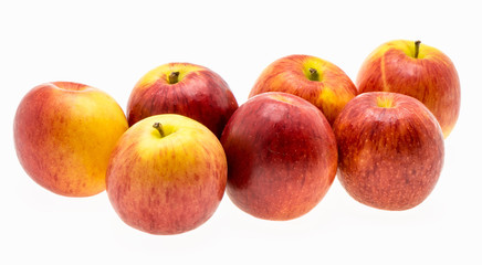 gala apples over white background