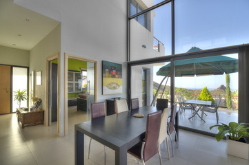 Dining room with sea view