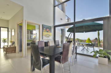 Dining room with sea view
