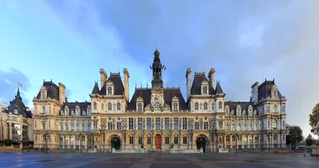 Foto op Plexiglas Hôtel de ville, Paris © aterrom