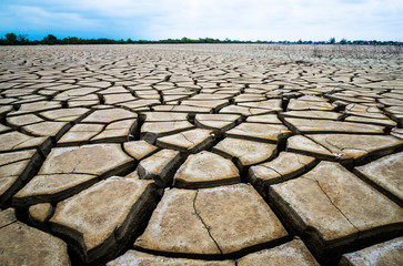 A crack ground in arid environment , Pattani, Thailand