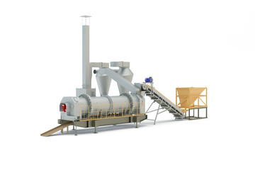 Equipment, the mechanism on white background