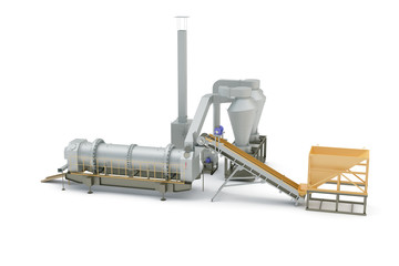 Equipment, the mechanism on white background