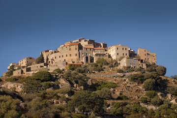 Fototapeta na wymiar village de Sant Antonino - Corse- Balagne