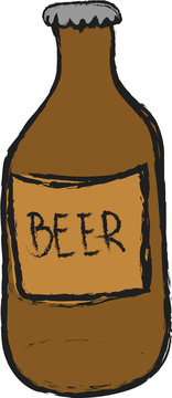 doodle bottle of beer