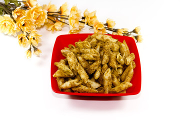 Frisch Panierte und Gebratene Nudeln