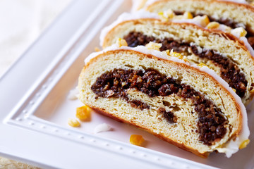Poppy seed strudel for Christmas (Poland)