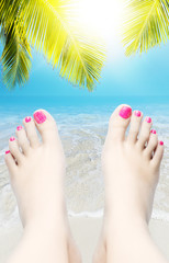 Relaxing on the beach