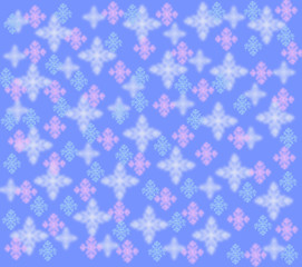 Lovely snowflakes on a blue background
