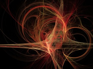 Red abstract fractal effect light background