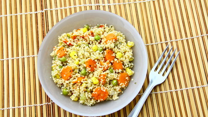 assiette de tabulé aux légumes