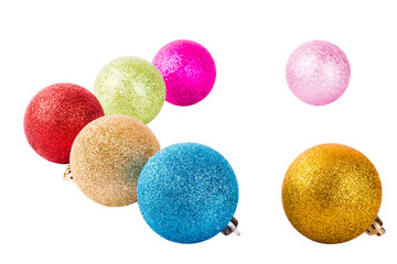 Christmas decorations in the form of balls of different colors