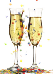 two glasses of champagne