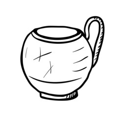 Cup sketch, vector illustration