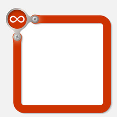 red frame for any text with infinity symbol