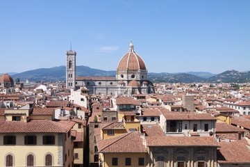 Fototapeta na wymiar Florenzer Dom - Über den Dächern von Florenz