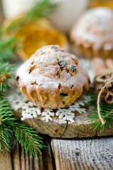 Christmas cake with candied fruit
