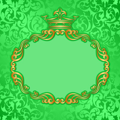 green background with crown