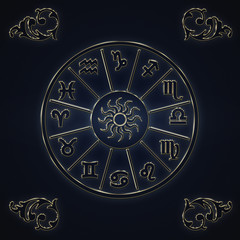 Zodiac Blau Gold
