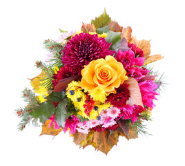 Flower bouquet isolated on white