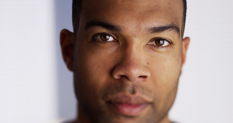 Black man looking at camera