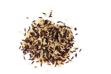 Brown, red and black rice mix