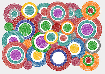Colorful Cycle Sketch Pen Shading Effect Background