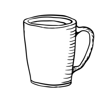 Cup sketch, vector illustration