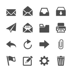 email application icon set, vector eps10