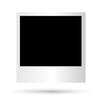 Single blank photoframe isolated on white background