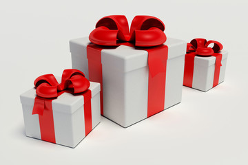gift box over white background