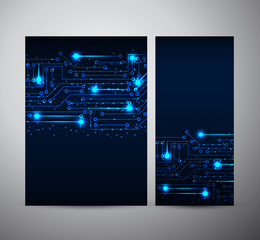 Abstract lights brochure business design template or roll up