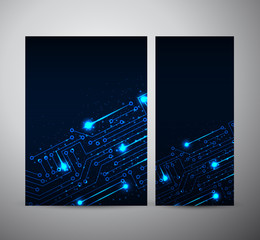 Abstract lights brochure business design template or roll up