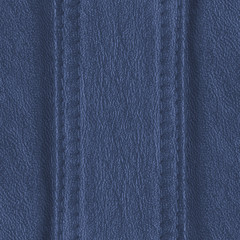blue leather texture as background, seams