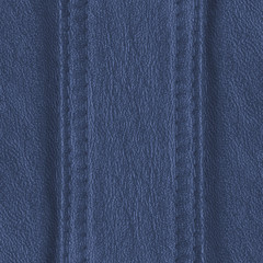 Fototapeta premium blue leather texture as background, seams