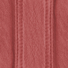 red leather texture as background, seams