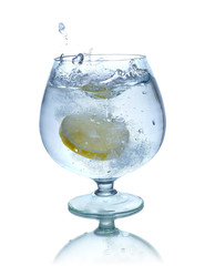 the water in the glass