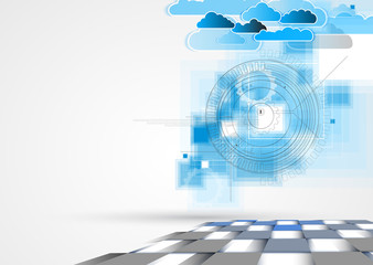 Obraz premium Integration technology with nature, sky. Best ideas for Business